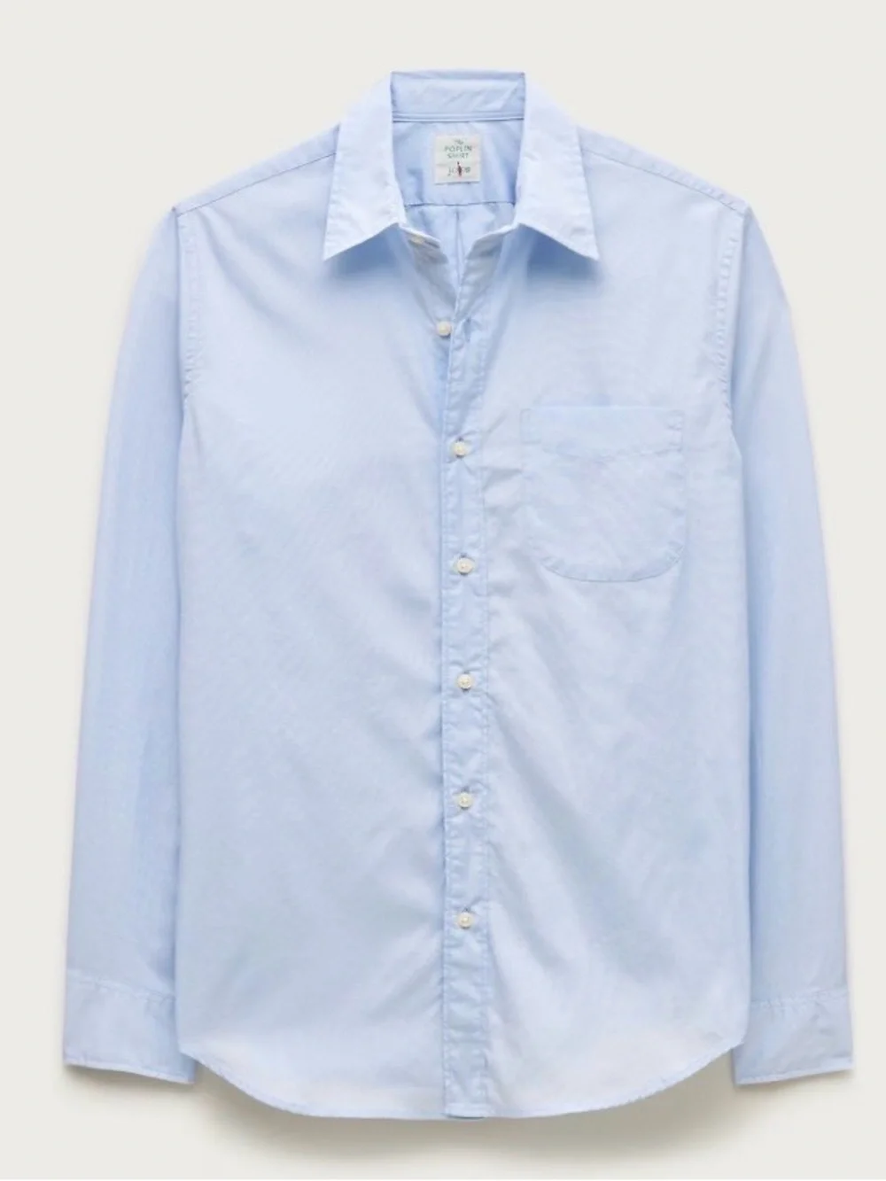 J. Crew Light Blue Men's Poplin shirt with point collar. M. NWT.